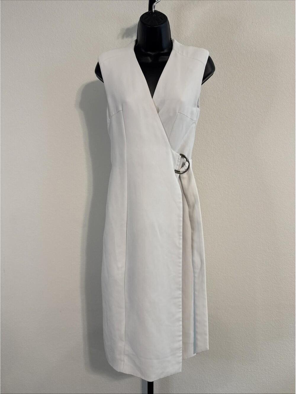 $575 RTR TED BAKER Crossover Wrap Sleeveless Midi Sheath - Sz 2